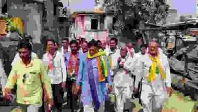 महायुतीचे उमेदवार हरिभाऊ जावळे यांचा प्रचारार्थ कार्यकर्ते