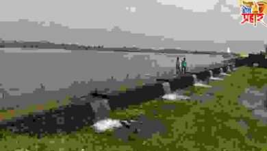 जयसिंगराव तलाव पुन्हा तुडूंब भरून वाहू लागला.