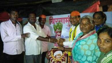 आमशेत येथे बिरसा मुंडा जयंती साजरी :-