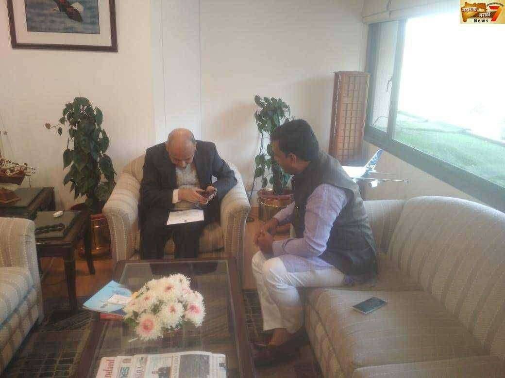 जळगाव विमानसेवा लवकरच सुरळीत होणार खासदार उन्मेश दादा पाटील यांनी घेतली केंद्रीय प्रधान सचिवांची भेट