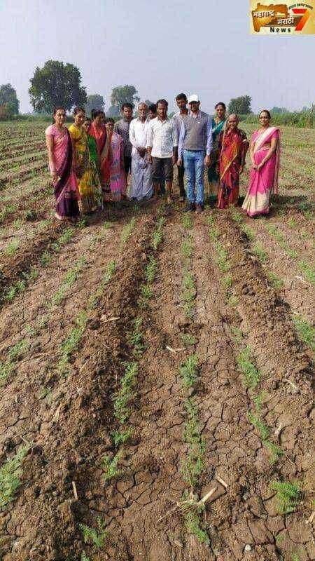 खानापूर येथे राष्ट्रीय अन्न सुरक्षा अभियान सन 2019-20 समूह पंक्ती प्रथम दर्शनी पीक प्रात्यक्षिक कार्यक्रम