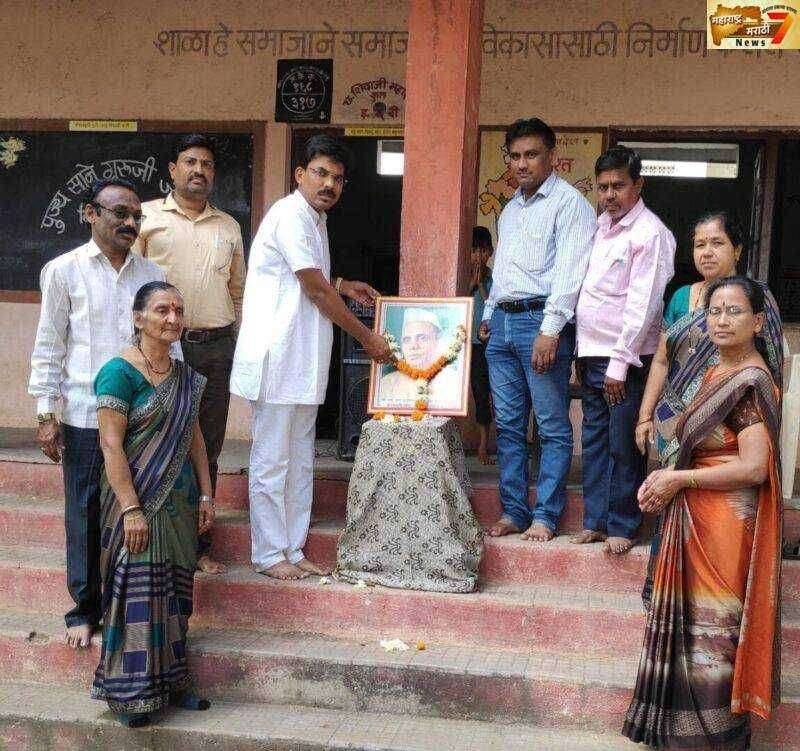 सरस्वती विद्या मंदिर शाळेत स्वातंत्र्य सेनानी पु साने गुरुजी यांची जयंती उत्साहात साजरी