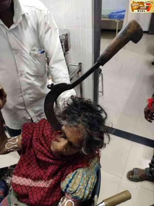 वृध्दमहिलेवर प्राणघातक हल्ला हल्याचे कारण असपष्ट हलेखोर पसार
