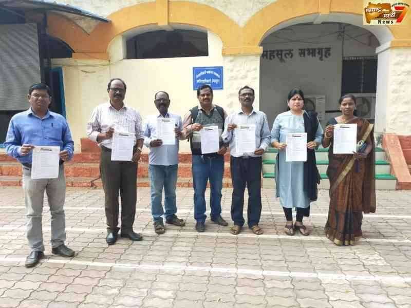 चंद्रपूर येथील आदिवासी महिलेला मारहाण केल्याच्या विरोधात निवेदन