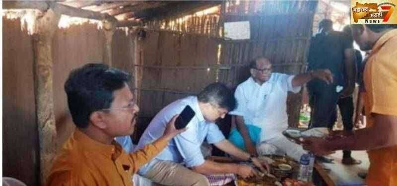 मा. शरद पवार यांनी दिलेला शब्द पळाला,ज्या आदिवासी झोपडीत जेवले त्या झोपडीचे बांधकाम सुरू...