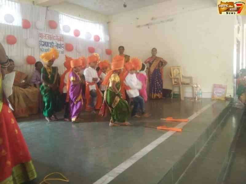 लोणंद शहरांमध्ये अंगणवाडी बाल आनंद सांस्कृतिक मुलामुलींचा कार्यक्रम संपन्न