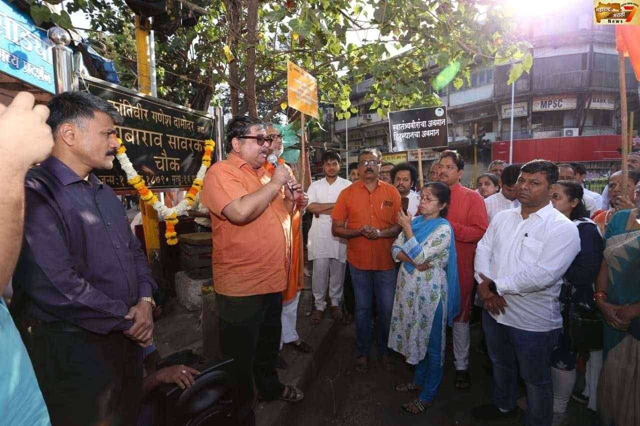 सावरकर स्मारकात स्वातंत्र्यवीरांना अभिवादन देशाच्या अंतर्गत शत्रूंविरोधात वेळप्रसंगी रस्त्यावर उतरा – रणजित सावरकर