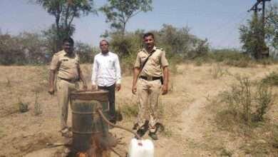 निम शिवारात मारवड पो.स्टेचा हातभट्टी वर छापा