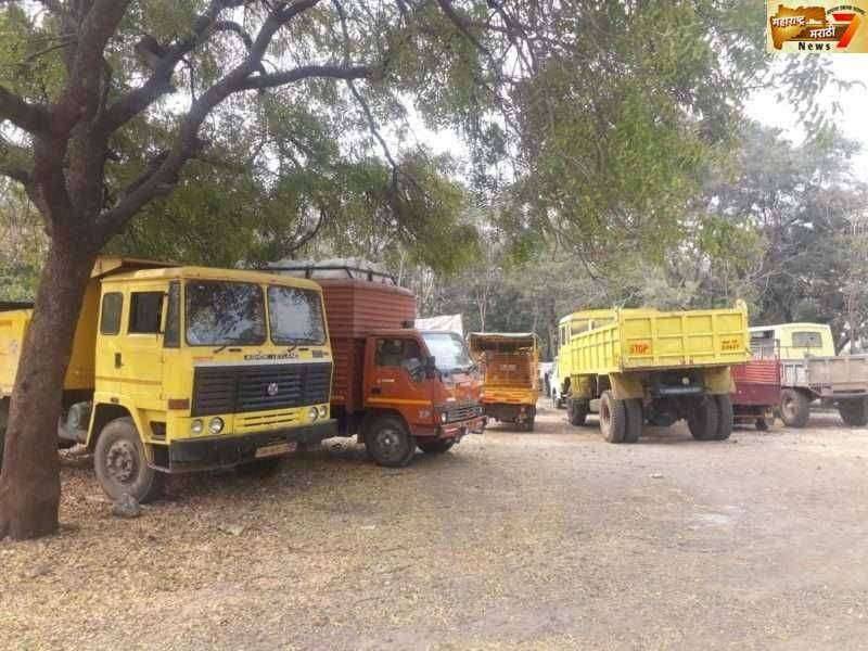 योग्यता प्रमाणपत्र नसणाऱ्या डंम्परविरूध्द परिवहन विभागाची कारवाई