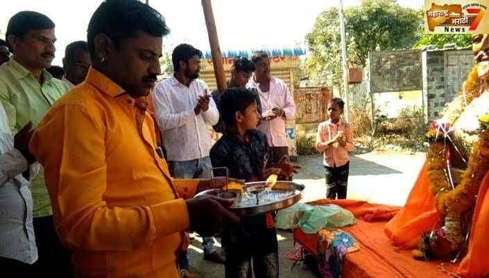 आनंदवाडी येथे सार्वजनिक शिवजयंती उत्साहात साजरी