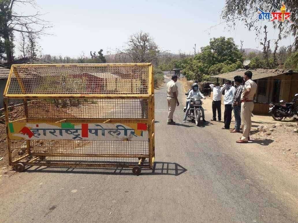 ऊंबरठाण येथे जमावबंदी व संचारबंदी आदेश भंग करणाऱ्या मद्यपिंना पोलिसांकडून लाठीचा प्रसाद.परराज्याच्या सिमा लाॅकडाऊन. अत्यावश्यक कामासाठीच बाहेर पडता येणार.