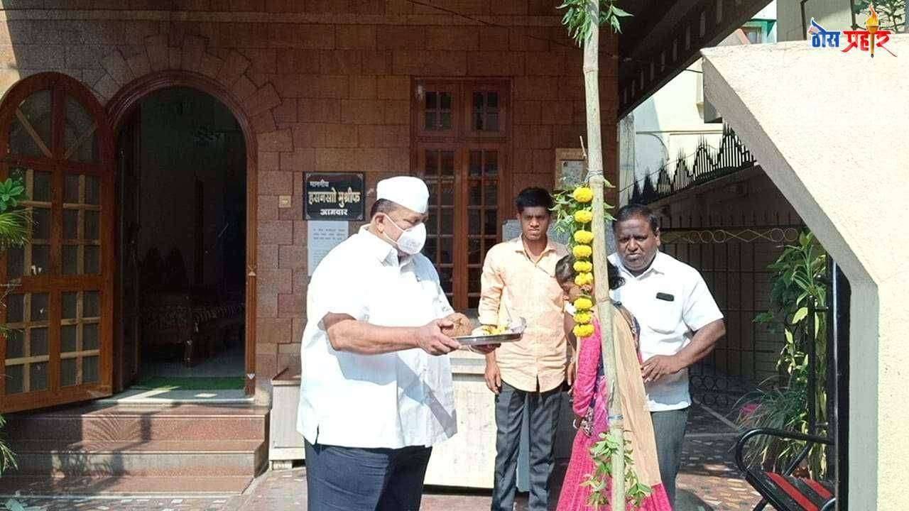 मंत्री हसन मुश्रीफ यांनी उभारली कोरोना मुक्तीची गुढी