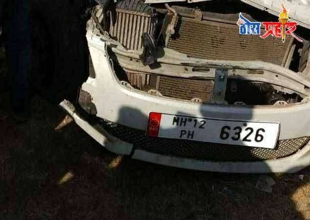 कोरोनाच्या धास्तीने गावाकडे परतणाऱ्या आईसह दोन चिमुकल्यांवर काळाचा घाला ●माकणीजवळ अपघातात चार ठार, दोघे जखमी.