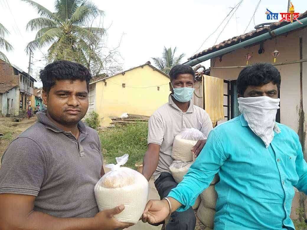 कुरणी येथे शालेय पोषण आहार आपल्या घरी