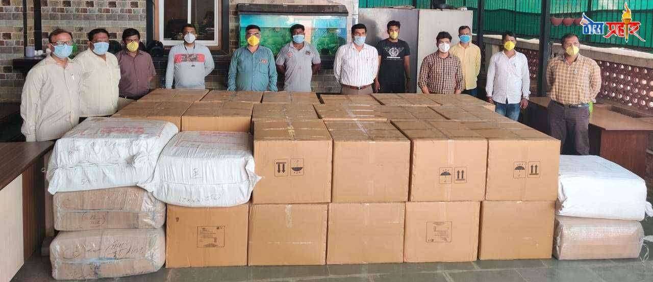 ?️ Big Breaking रे रोड मुंबई  येथून ९५००० मास्क जप्त... मुंबई गुन्हे शाखा, युनिट ३ ची कामगीरी...१,३५,६५,000/- ची मालमत्ता जप्त