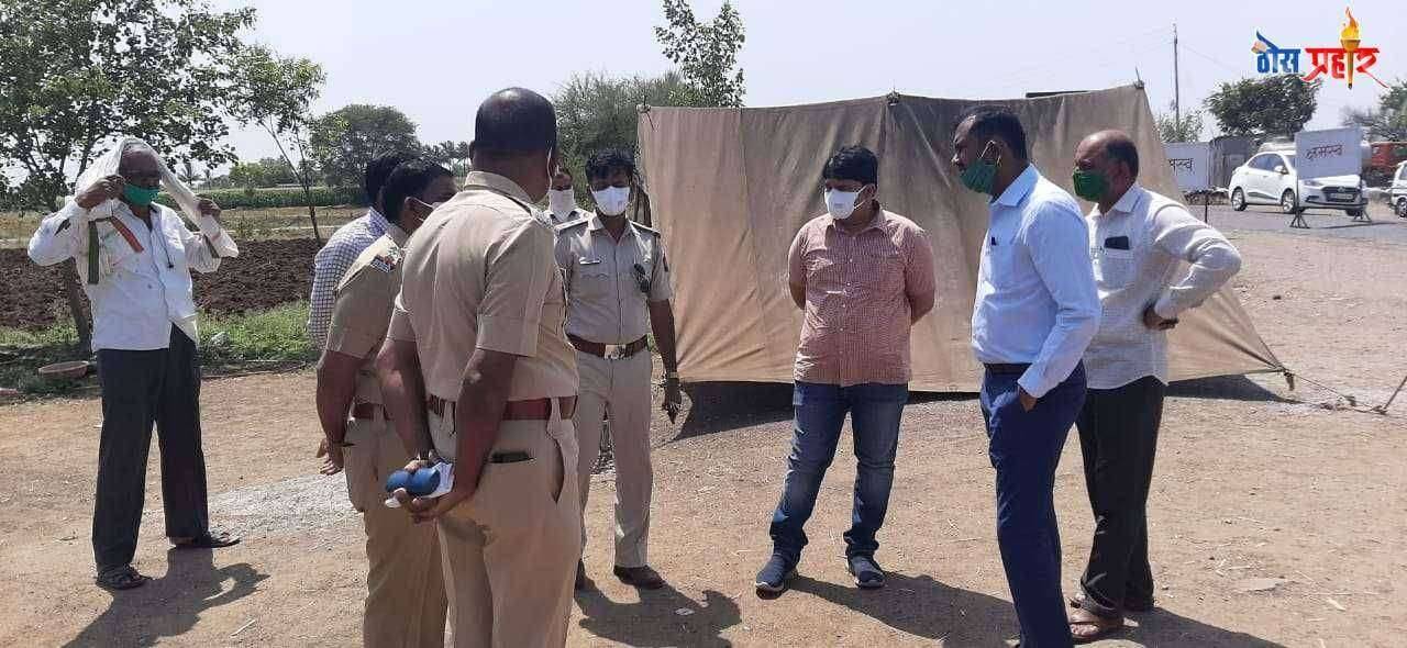 मालेगाव कडे जाणारी नाशिक जिल्हा हद्दीची आमदार मंगेश चव्हाण यांनी केली पाहणी