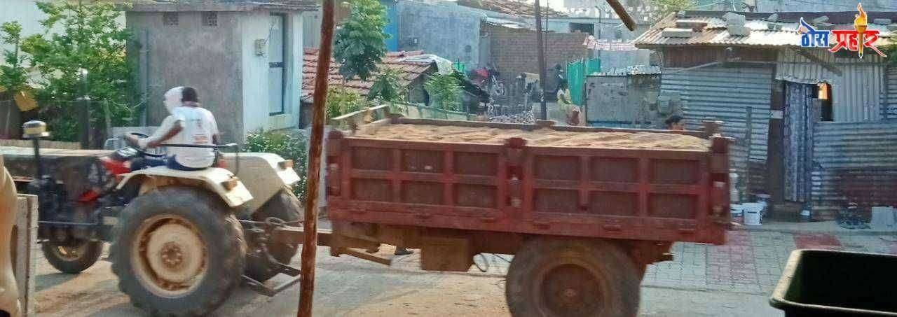 चिमूर तालुक्यात रेती चोरटयांचा सुळसुळाट... रेती चोरीकडे प्रशासनाची डोळेझाक...