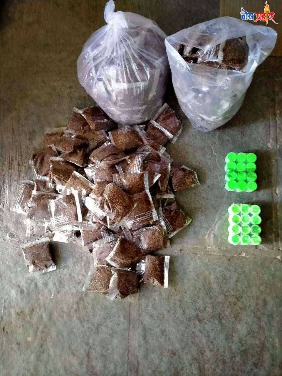 लॉक डाऊन व संचारबंदी च्या काळामध्ये नवी पेठ येथे पशुखाद्य दुकानांमध्ये मावा व तंबाखू ची विक्री