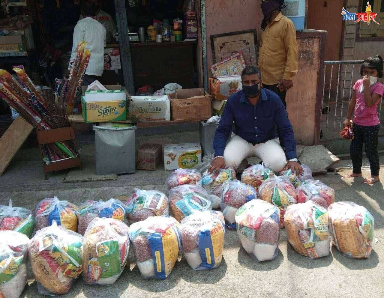 ३८ दिवसांपासून 'वसुंधरा' ची अन्नसेवा १० हजार फूड पॉकेट, १५७ गरजूंना राशन किट वाटप