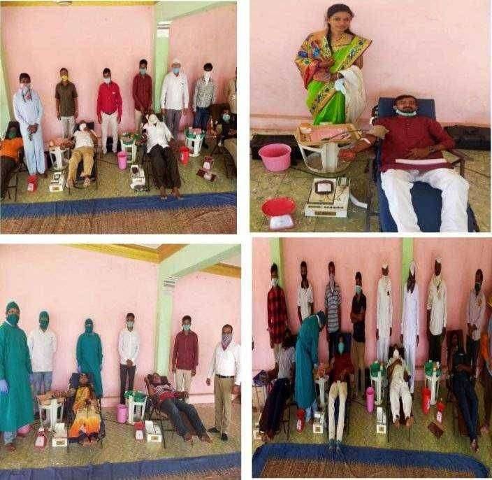 लासलगाव जवळील खङकमाळेगाव ला रक्तदान शिबिर संपन्न