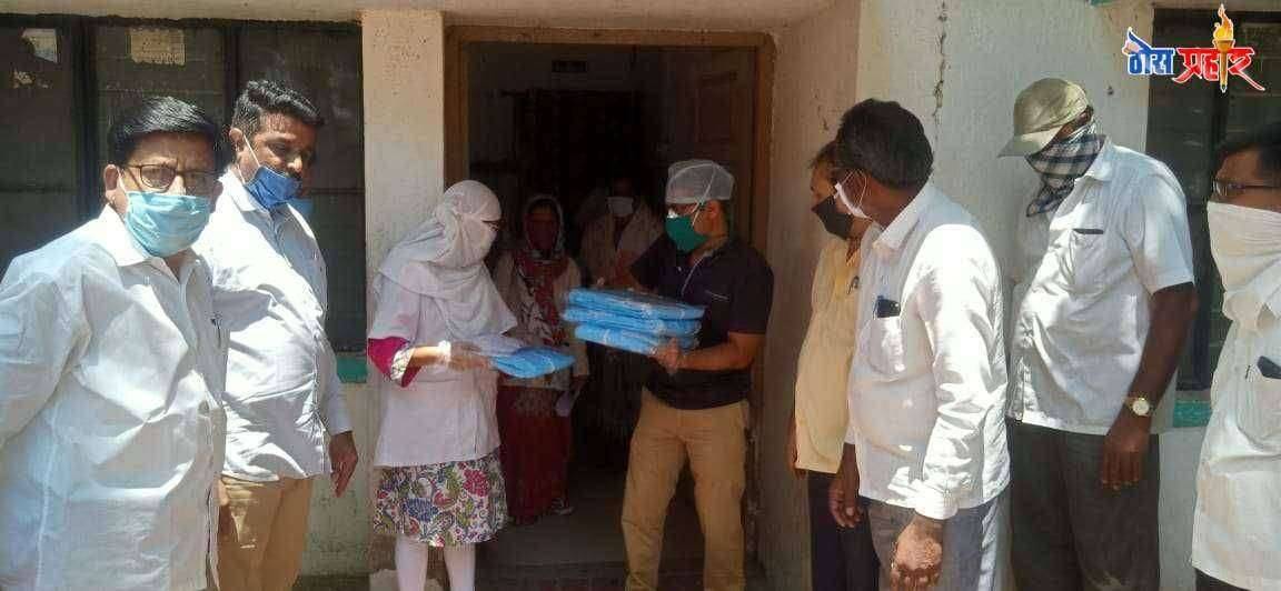 कोरोना विषाणूच्या प्रादुर्भावाच्या काळात दिंडोरीत इंदिरा काँग्रेसचा समाजोपयोगी कार्यक्रम संपन्न