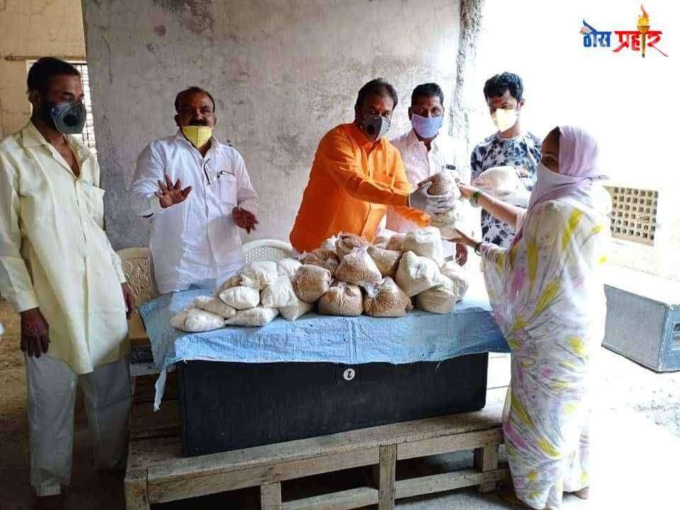 ढोर समाजातील गरीब व गरजूंना महाराष्ट्र नवनिर्माण सेनेची मदत