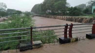 येवला तालुक्यातील उत्तर पूर्व भागात मोठ्या प्रमाणात दमदार पावसाची हजेरी.!