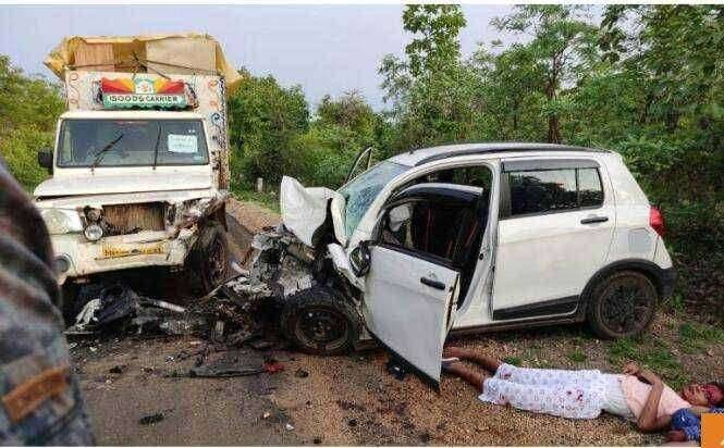 नेरी जांभूळघाट रस्त्यावर अपघातात एक लहान मुलगा ठार तर दोघे जखमी