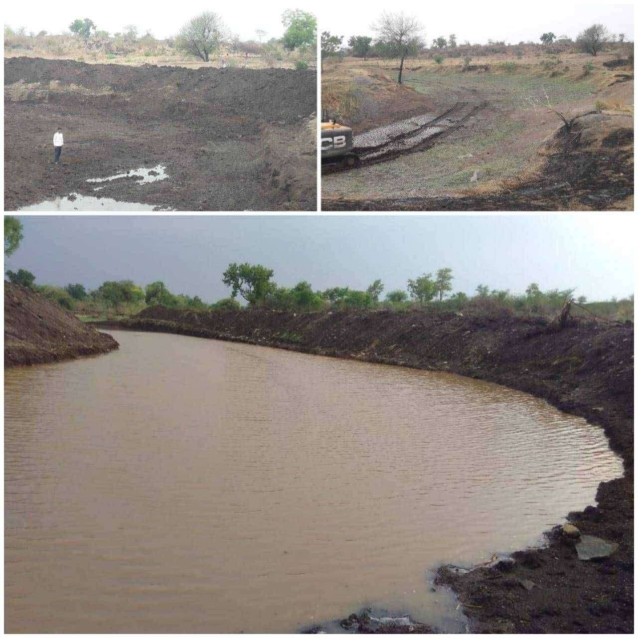 लोकसहभागातून जलसंधारणाचा अभिनव आदर्श उपक्रम... पहिल्याच पावसात १४ कोटी लिटर पाणी साठोपा झाला तयार...