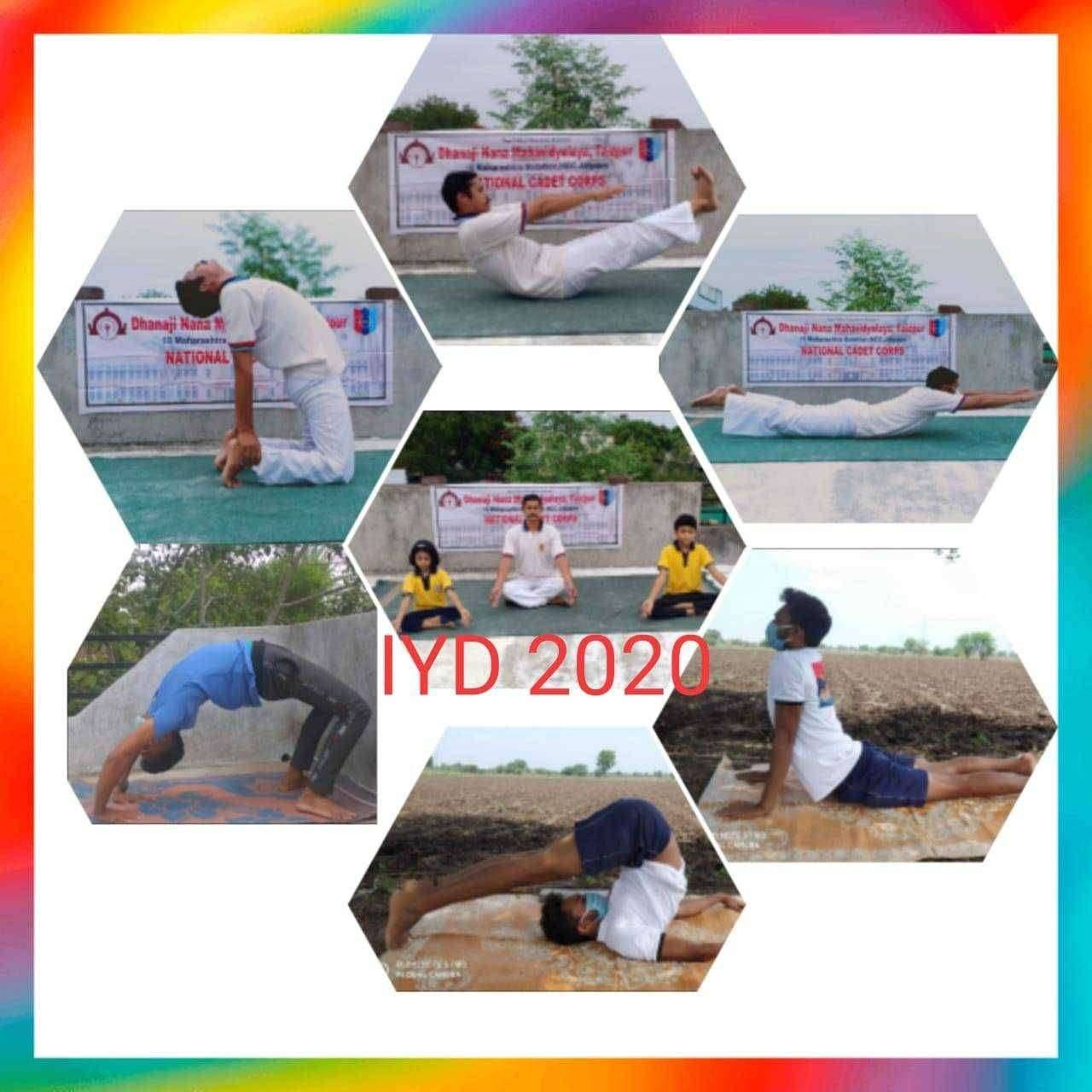 फैजपुर च्या तापी परिसर विद्या मंडळ येथे योगा विथ फॅमिली एनसीसी चा उपक्रम