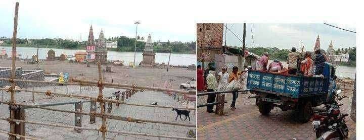 चंद्रभागा नदी कडे जाणारे सर्व रस्ते केले बंद