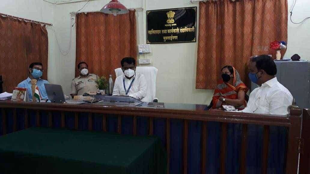 कोरोनाचा वाढता प्रादुर्भाव थांबविण्यासाठी आमदार चंद्रकांतभाऊ पाटील यांची प्रशासकीय अधिकाऱ्यांसह महत्त्वपूर्ण बैठक