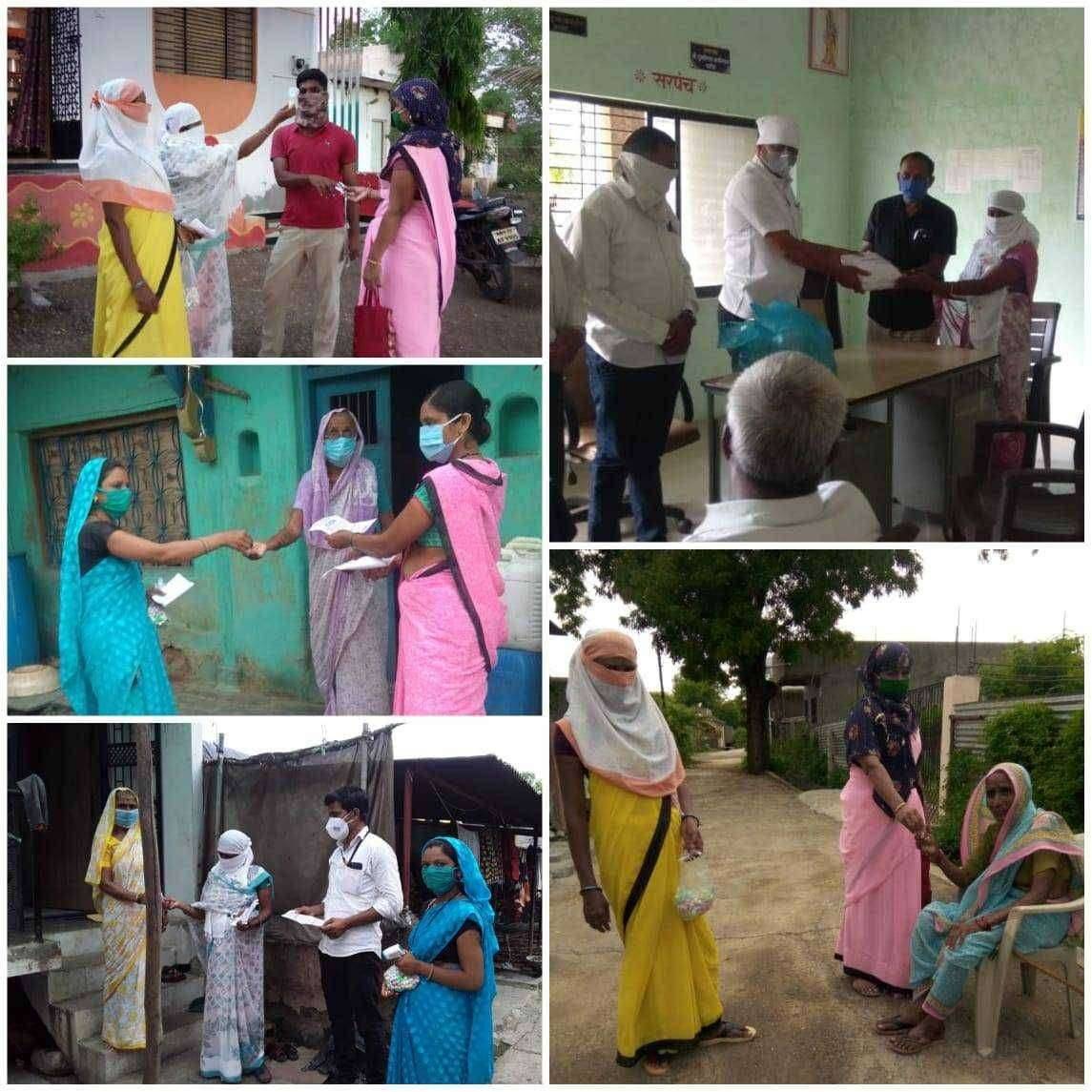 शिरूड येथे आरोग्य विभागातर्फे 700 तर गावातीक धनराज पाटील 270 अर्सेनिक अल्बम थर्टी चे वाटप