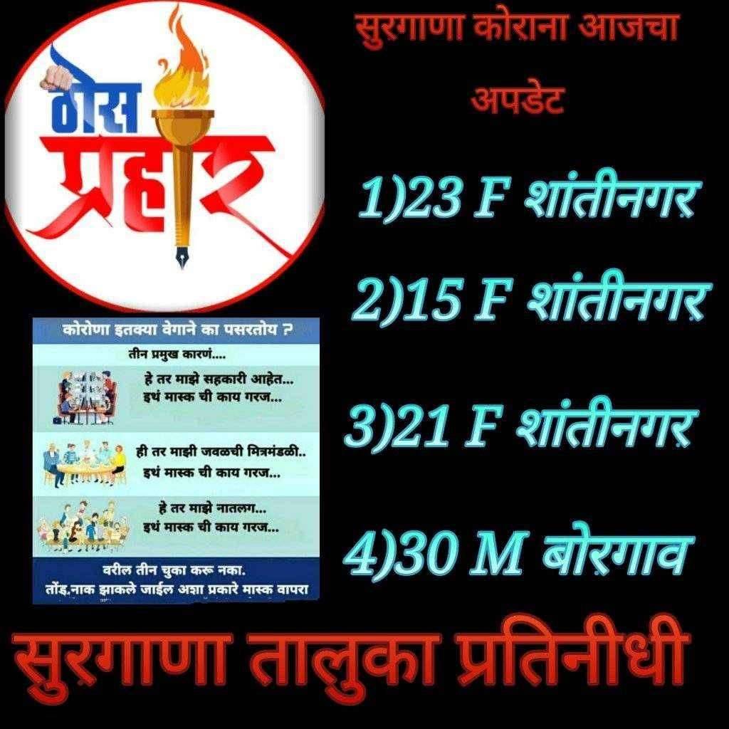 सुरगाणा शहरात चिंतेच वाढ नागरिकांना सतर्कचा इशारा