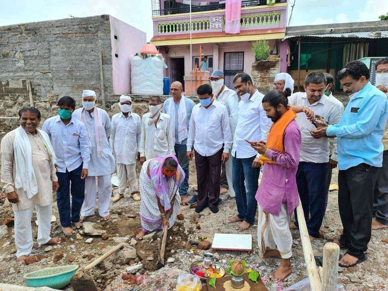 ओझर येथे मारुती व भवानी मंदिर भूमिपूजन सोहळा संपन्न