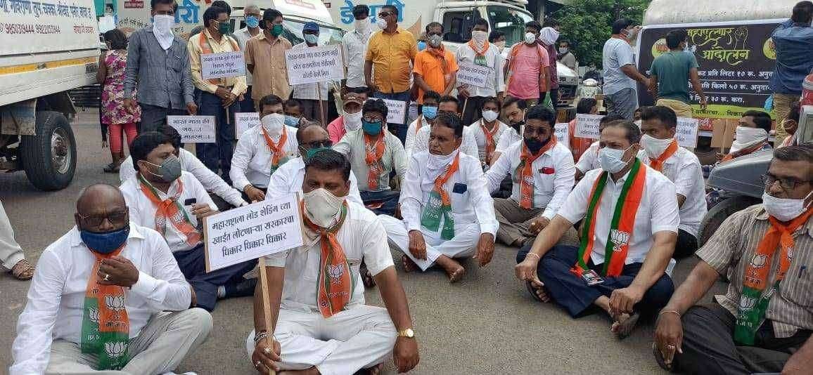 चोपडा भाजपाचे दूध दर वाढीसाठी महा एल्गार रस्तारोको आंदोलन