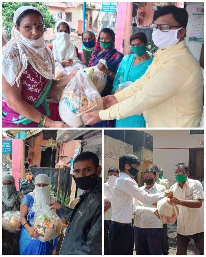 विधवा महिला घरकाम करणाऱ्या महिला आणि रिक्षा चालक यांना भारतीय हितरक्षक सभा मेत्ता संघ आणि युवा किसान यांच्या तर्फे किराणा सामानाचे वाटप