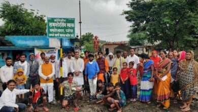 चांपा येथे क्रांतिवीर समशेर सिंग पारधी यांच्या पुतळ्याचे अनावरण,सोबतच पारधी टोलीचे समशेर नगर नामकरण