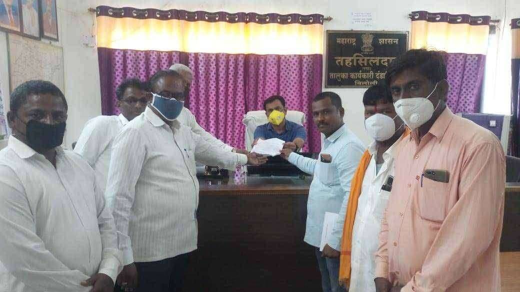 धुळे येथिल शालेय विद्यार्थ्यांच्या मारहाणीचा बिलोली भा.ज.प.च्या वतिने निषेध