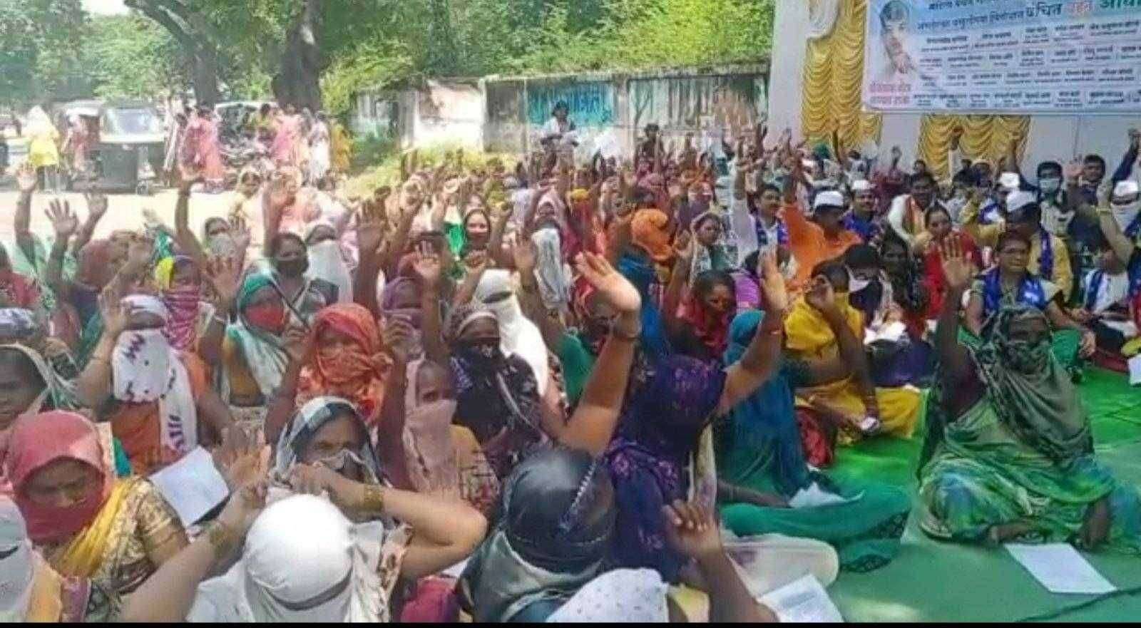 फायनान्स कंपन्यांच्या तगाद्या विरोधामध्ये वंचित बहुजन आघाडीचे आंदोलन