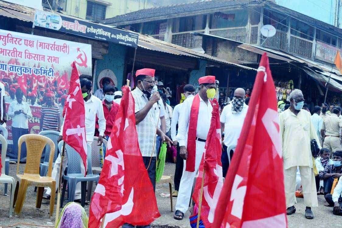 सुरगाणा तहसीलवर कॉ जे पी गावित यांच्या नेतृत्वाखाली लाल वादळाचा झंझावात.........