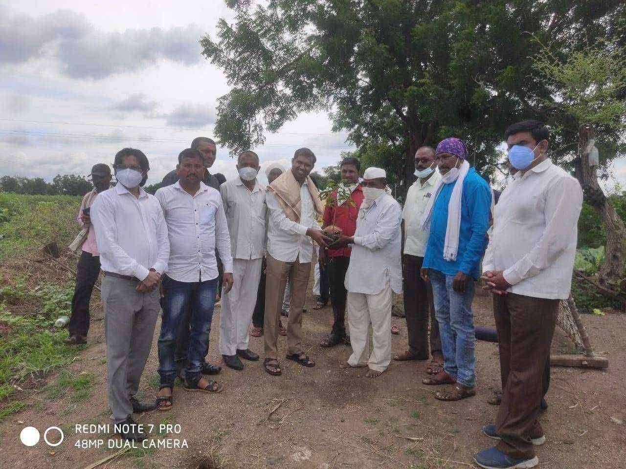 ब्राम्हणशेवगे येथे आमदार मंगेश दादा चव्हाण यांंचे हस्ते जलपुजन