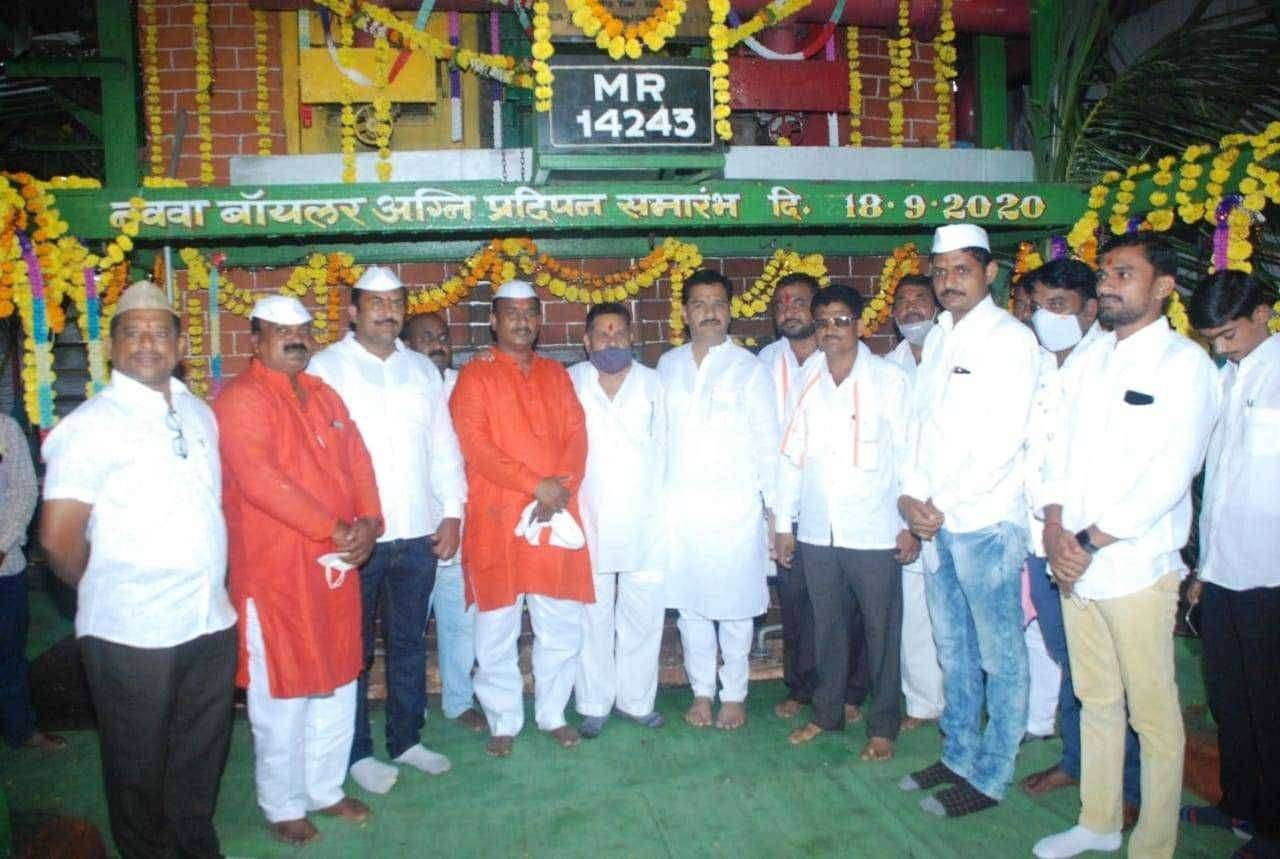 धाराशिव साखर कारखाना बाॅयलर प्रतिपादन संपन्न