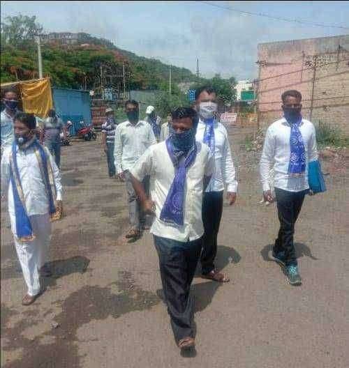 आरपीआय पारधी समाज आघाडीचे प्रांत कार्यालयावर जाहीर आंदोलन