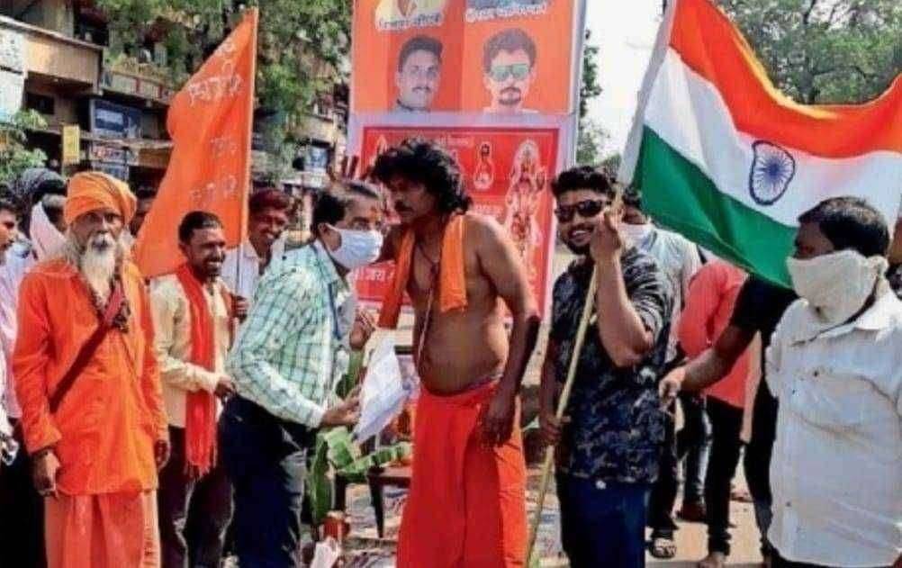 यावलला विश्वहिंदू परिषद बजरंग दल कडून मंदिरे उघडण्यासाठी आंदोलन