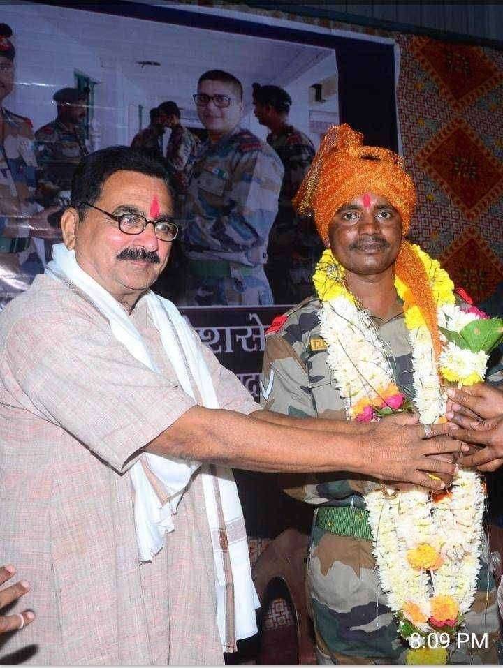 १७ वर्षे देश सेवा करून निव्रत झालेल्या जवानांचे स्वागत…