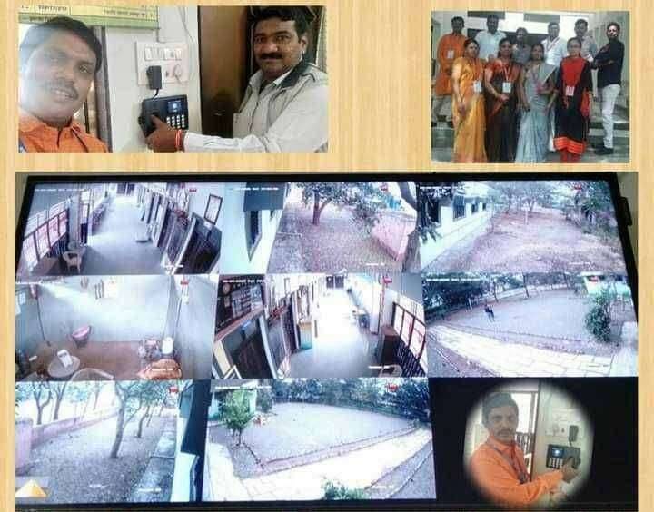 भोयेगाव येथे शिक्षकांनी स्वखर्चाने CCTV व Thumb मशीन बसविले