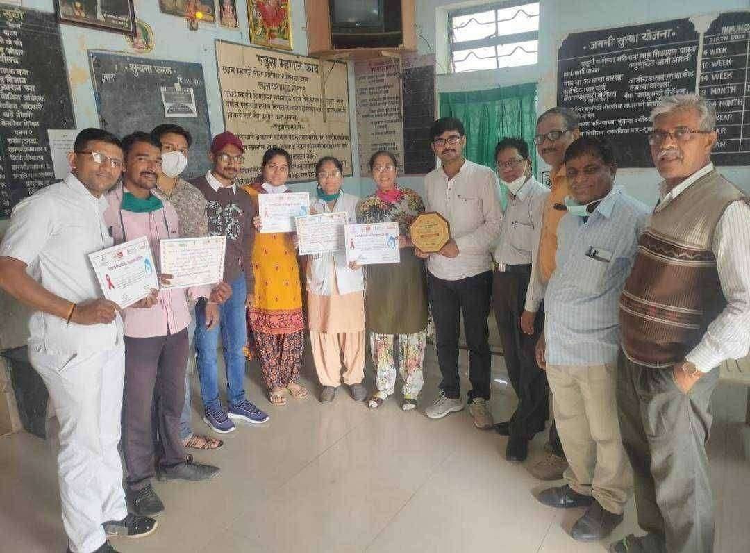 न्हावी ग्रामीण रुग्णालयातील आयसीटीसी सेंटरचा जिल्हस्तरिय गौरव