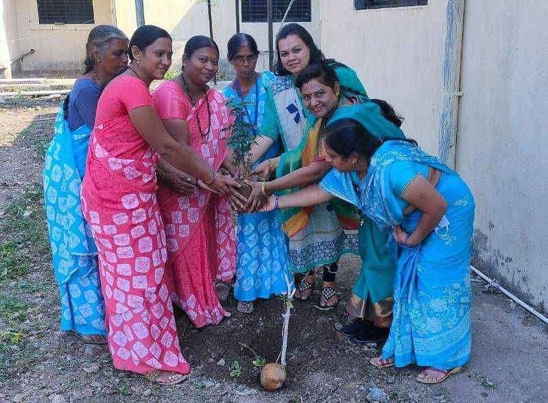 पाडळसा प्रा.आ.केंद्रात नारीशक्ती गृप तर्फे आशा स्वयंसेवीकांचा गौरव व वृक्षारोपण