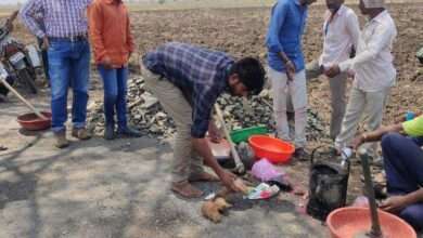 भिलटपाडा ते जामण्यापाडा रस्ता दुरूस्तीला सुरवात